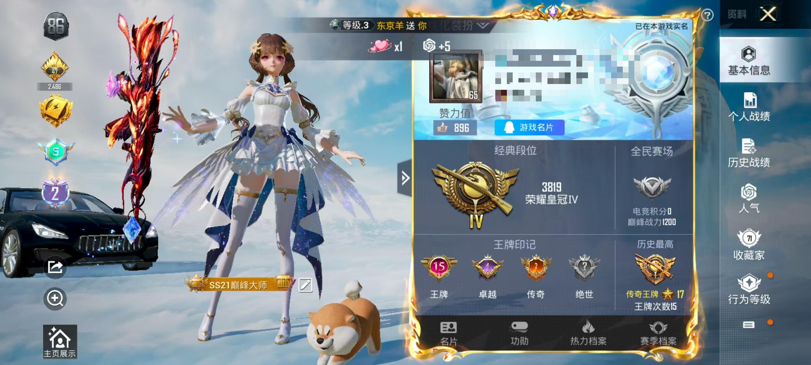 HPSJ3315693和平精英账号详情图2