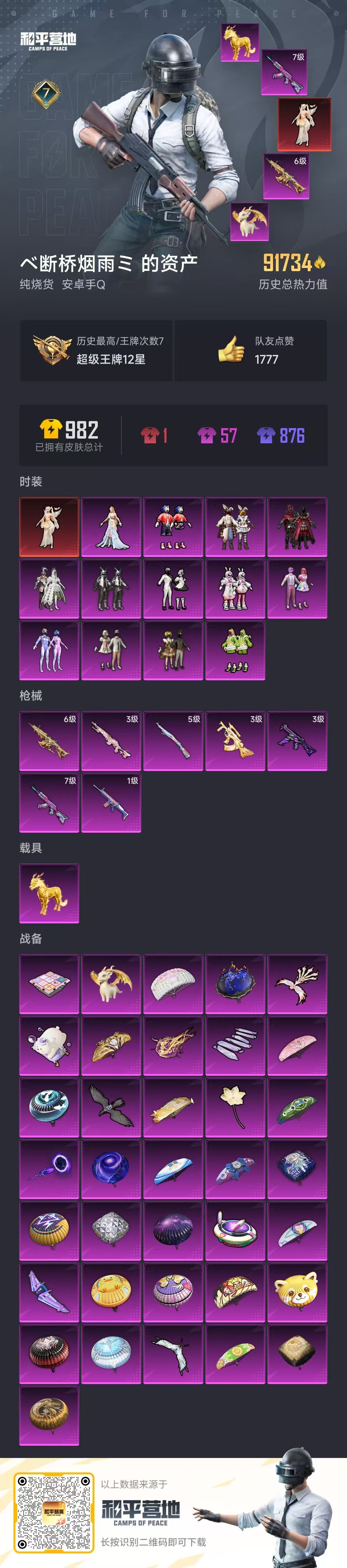 HPSJ3314983和平精英账号详情图3