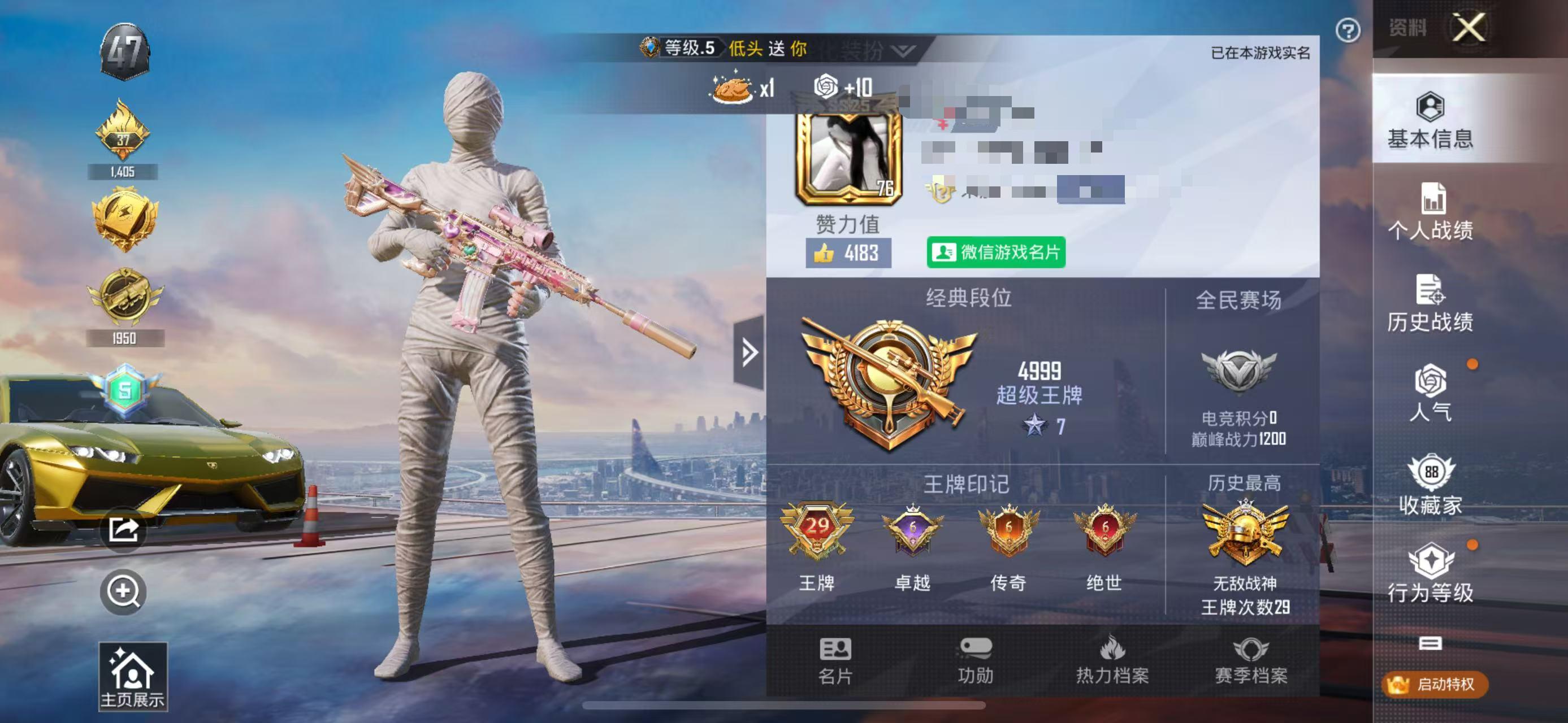 HPSJ3314768和平精英账号详情图2 HPSJ3314768和平精英账号详情图2