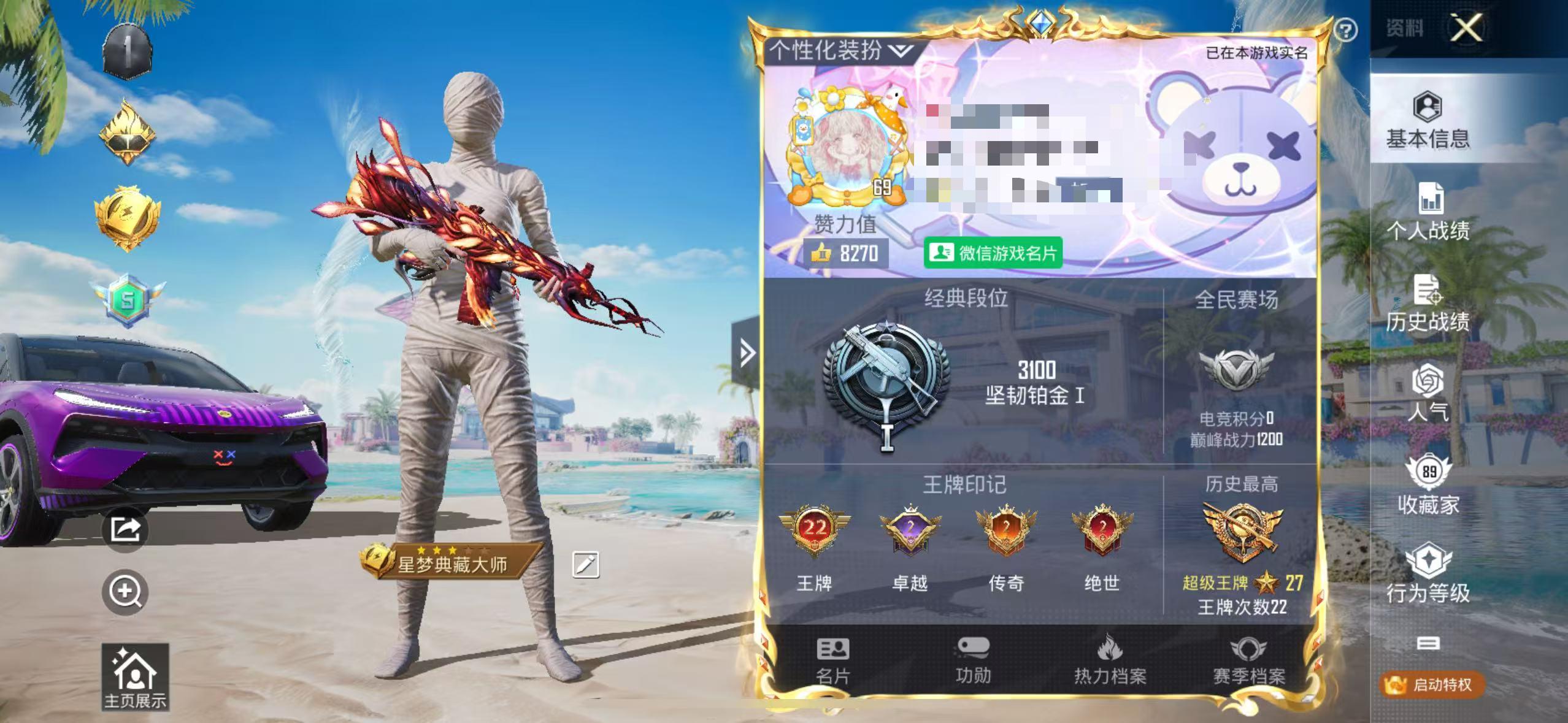 HPSJ3315003和平精英账号详情图2