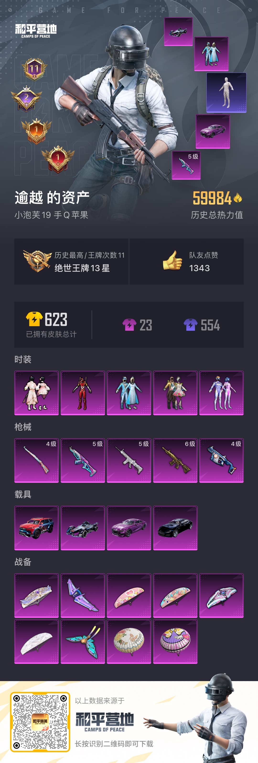 HPSJ3316593和平精英账号详情图3