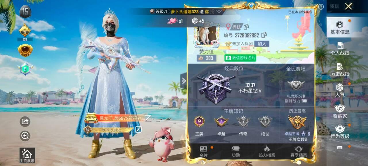 HPSJ3315583和平精英账号详情图2