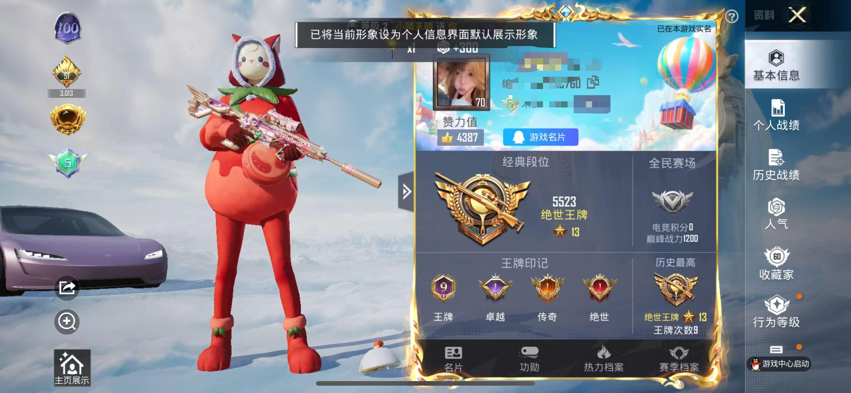 HPSJ3315561和平精英账号详情图2 HPSJ3315561和平精英账号详情图2