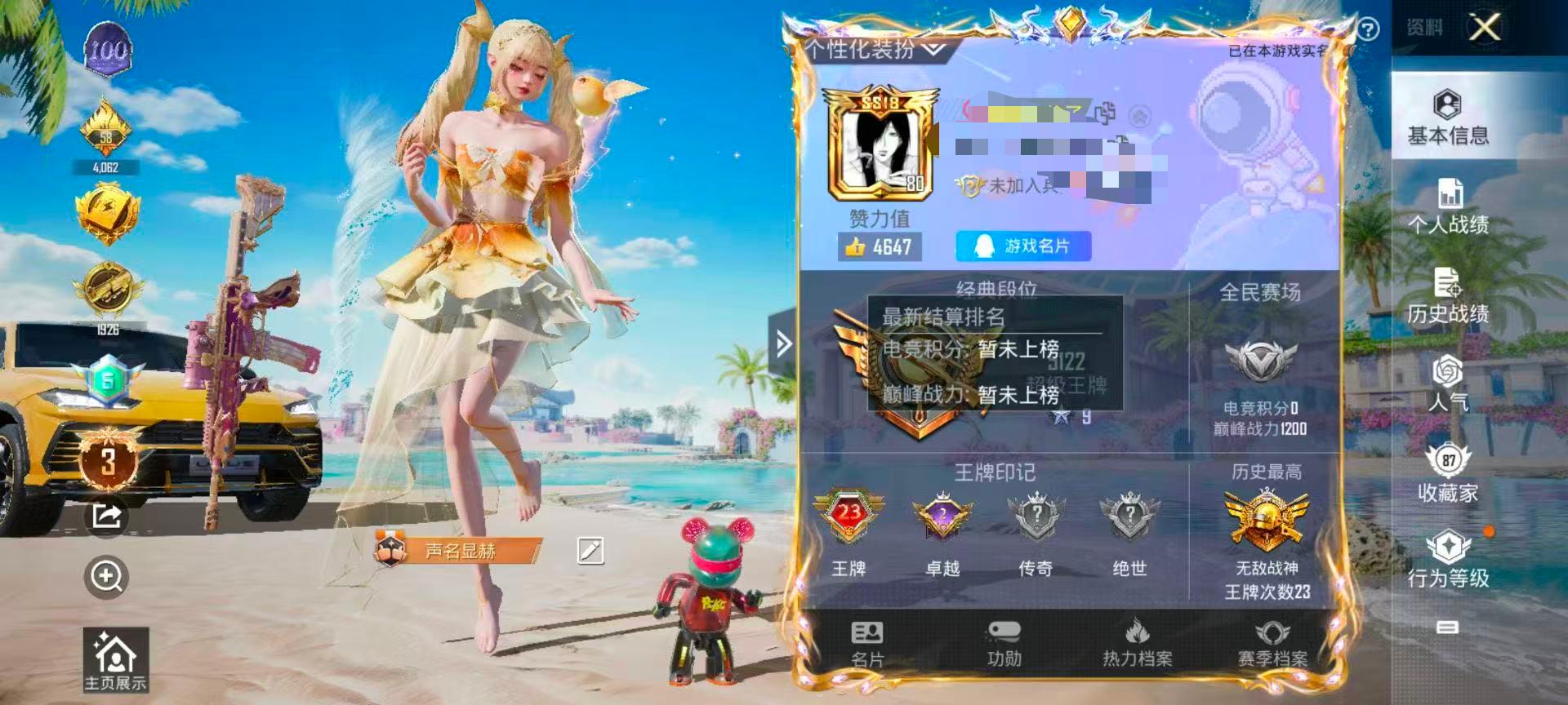 HPSJ3315603和平精英账号详情图2 HPSJ3315603和平精英账号详情图2