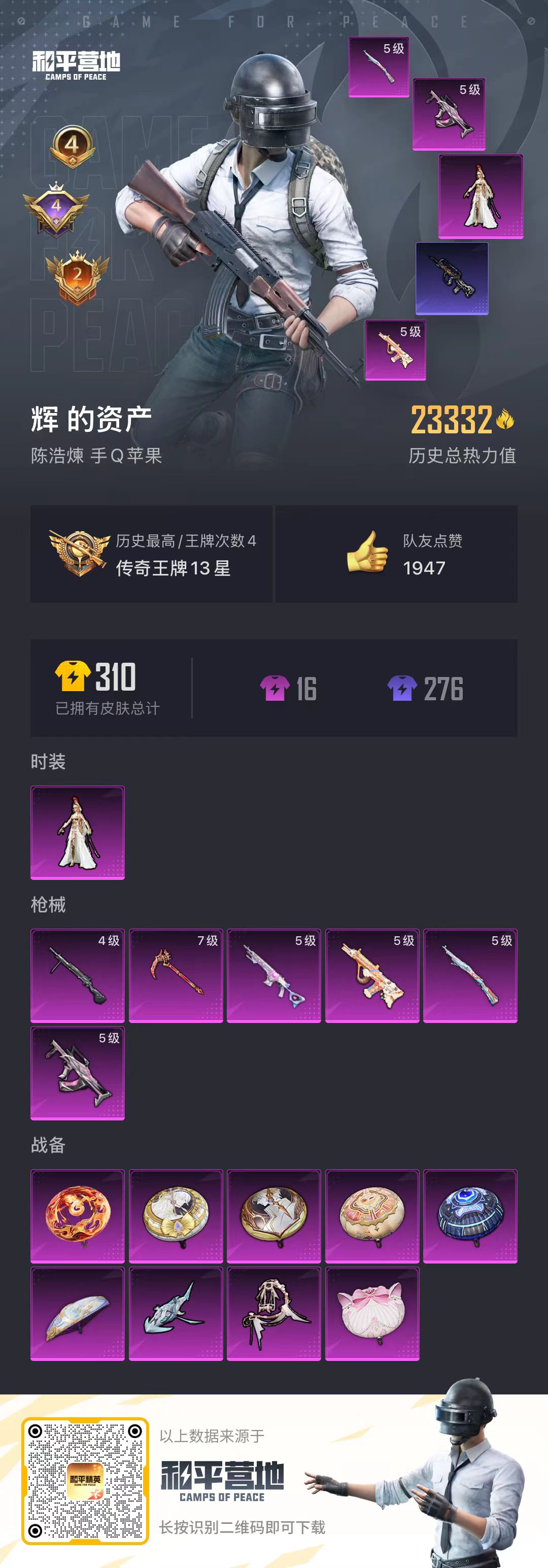 HPSJ3317439和平精英账号详情图3 HPSJ3317439和平精英账号详情图3