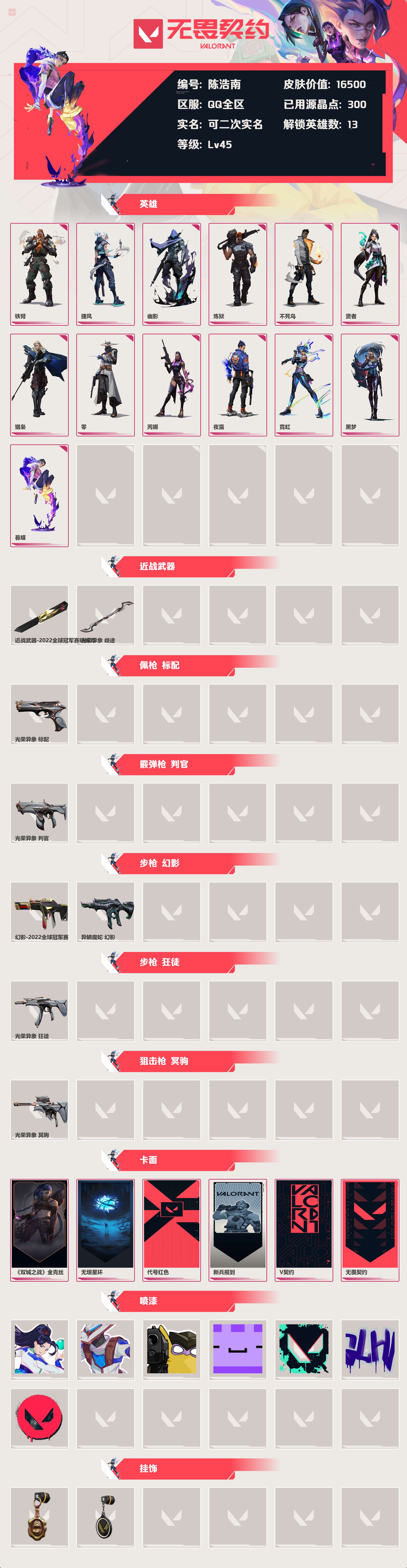 WWQLX424663无畏契约账号详情图2