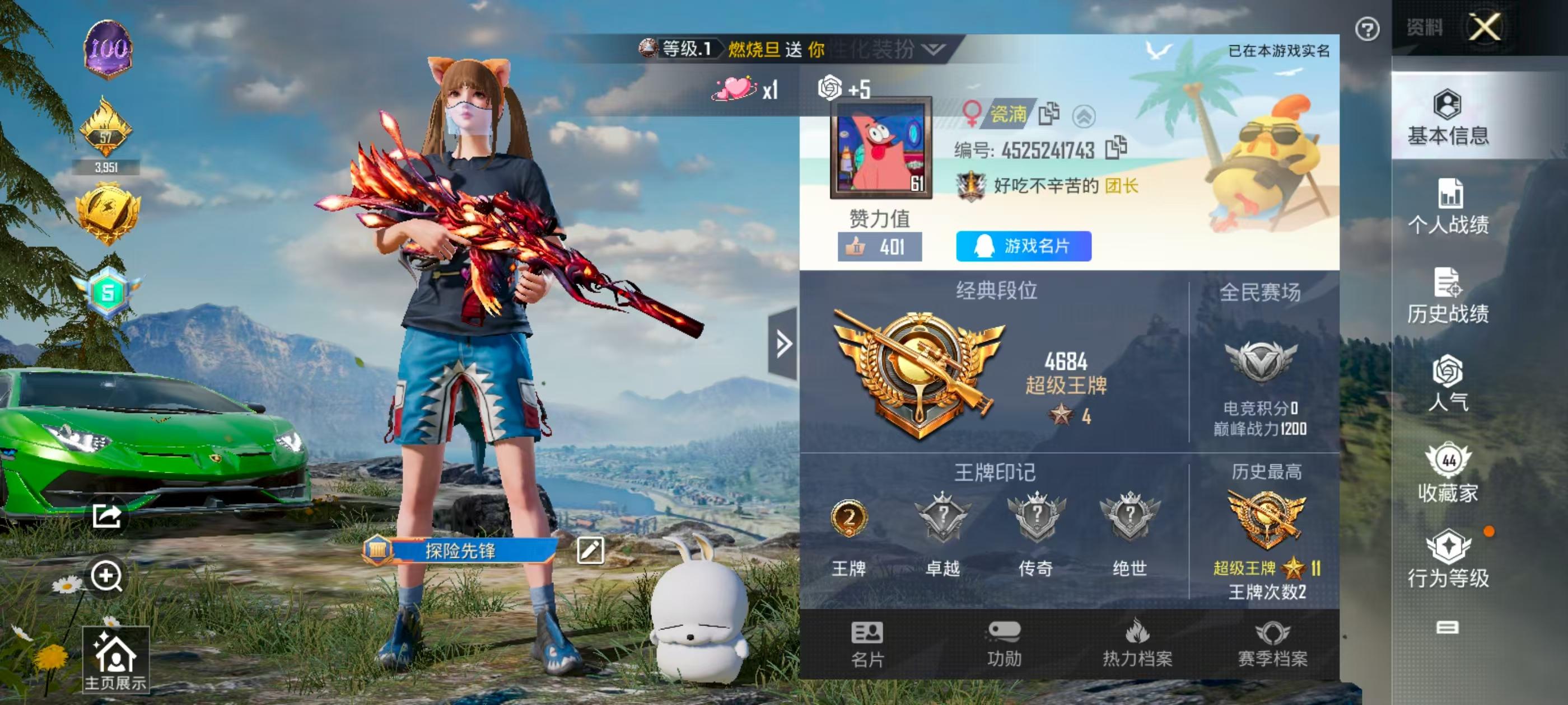 HPSJ3315546和平精英账号详情图2