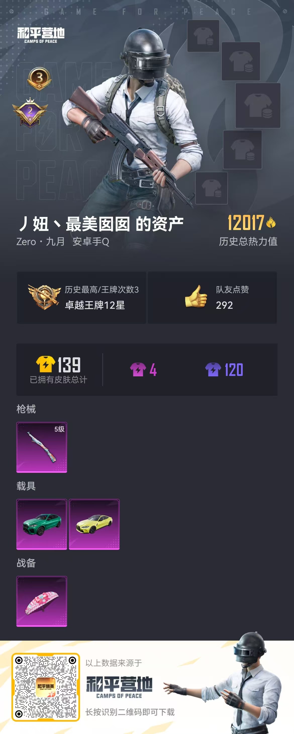 HPSJ3317674和平精英账号详情图2 HPSJ3317674和平精英账号详情图2