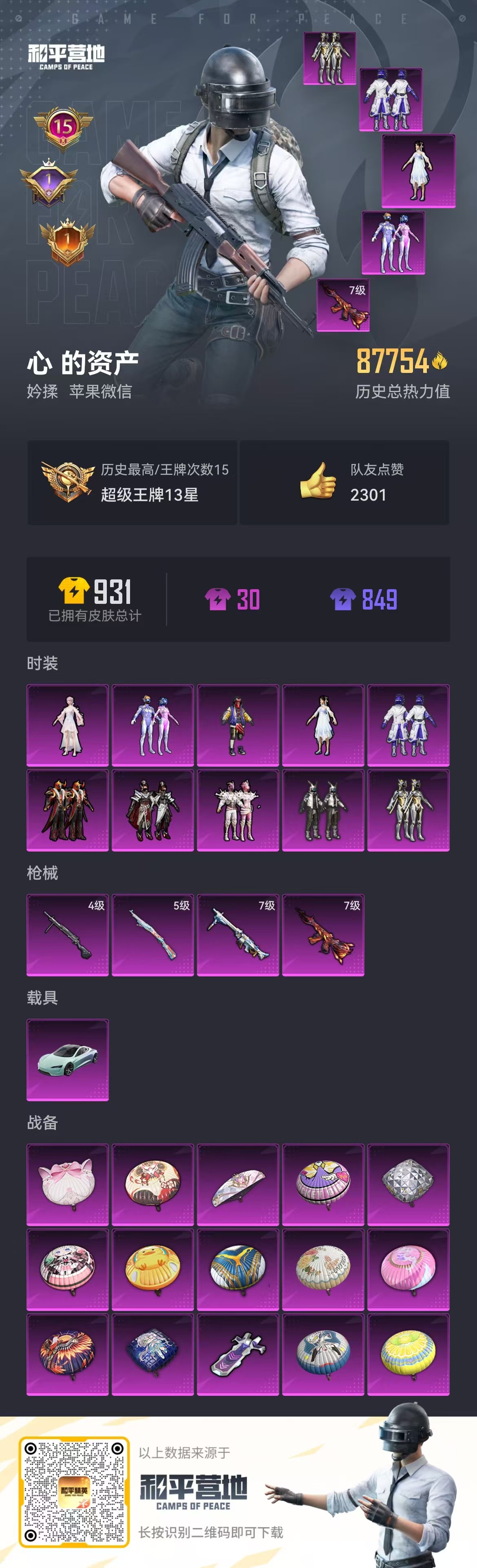 HPSJ3331300和平精英账号详情图9