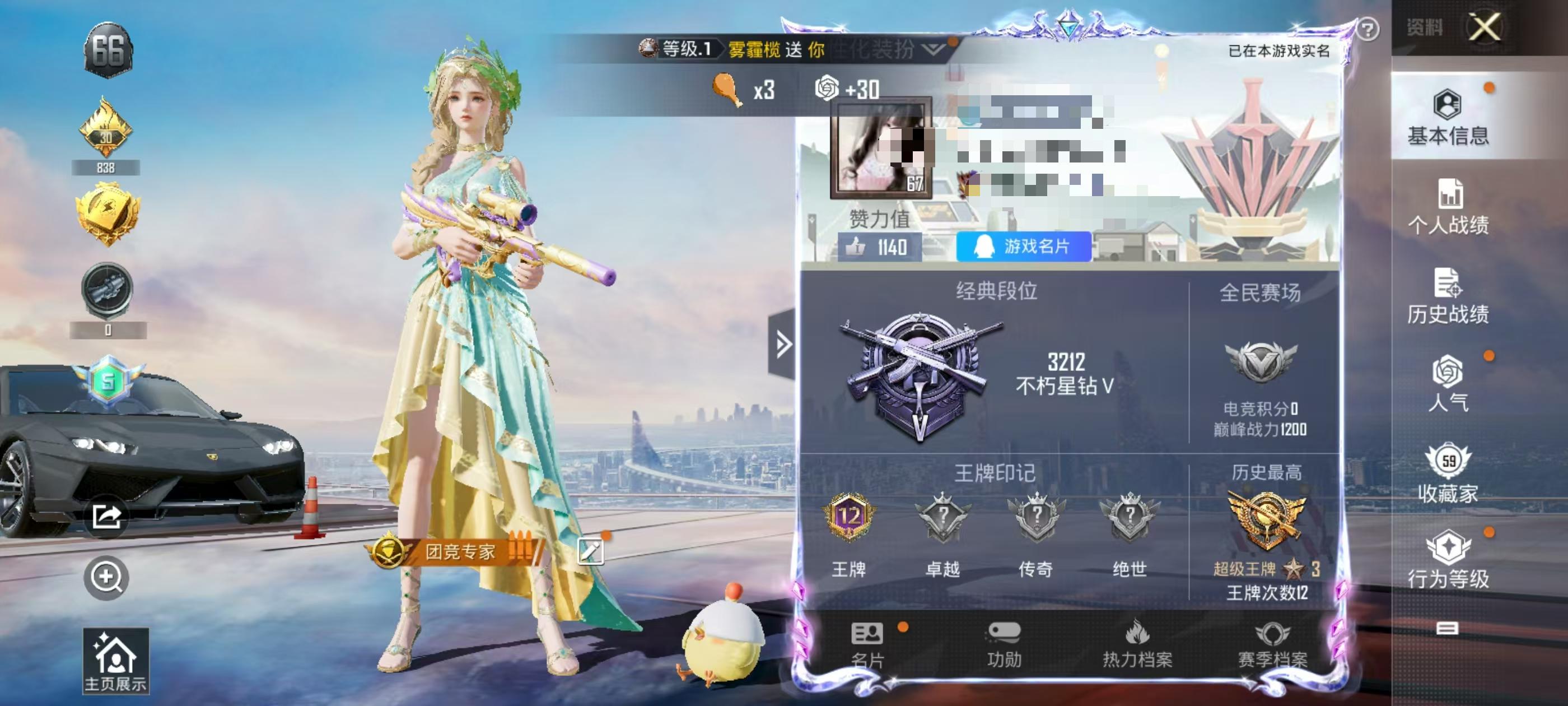 HPSJ3315842和平精英账号详情图2