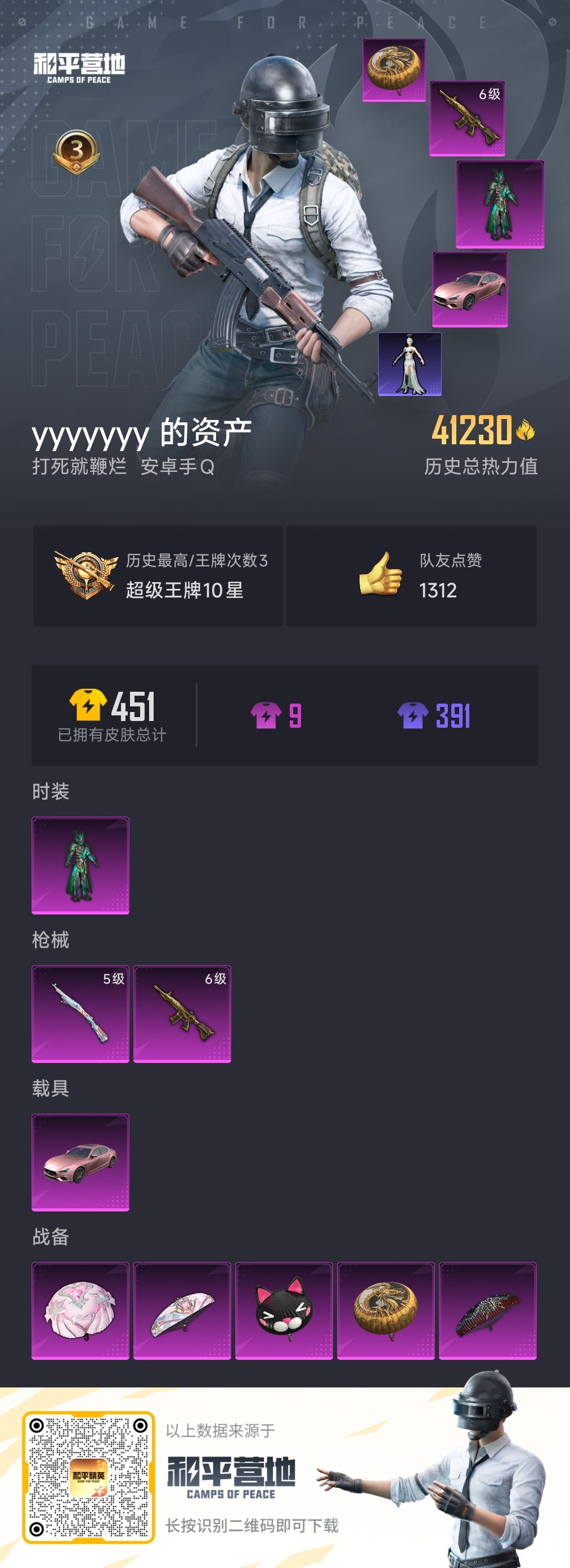HPSJ3316312和平精英账号详情图4 HPSJ3316312和平精英账号详情图4