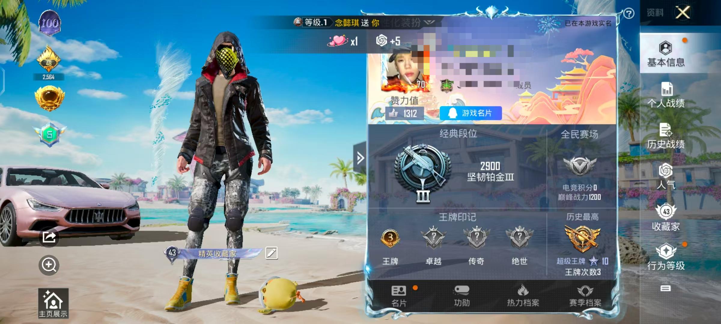 HPSJ3316312和平精英账号详情图2 HPSJ3316312和平精英账号详情图2