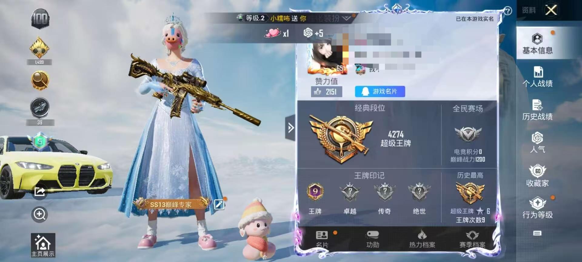 HPSJ3316319和平精英账号详情图2 HPSJ3316319和平精英账号详情图2