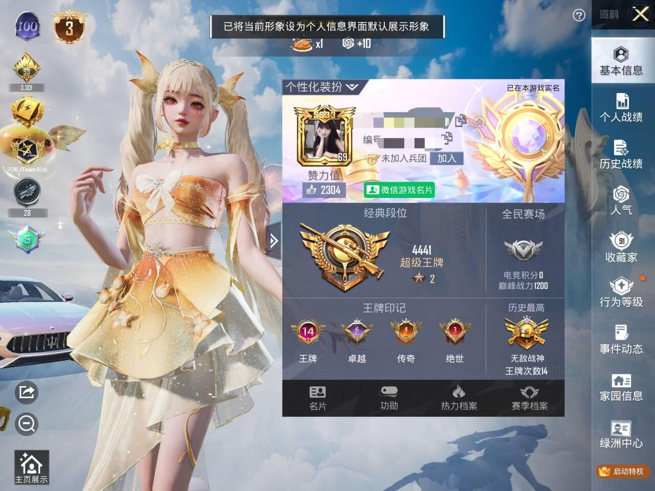 HPSJ3316460和平精英账号详情图2 HPSJ3316460和平精英账号详情图2