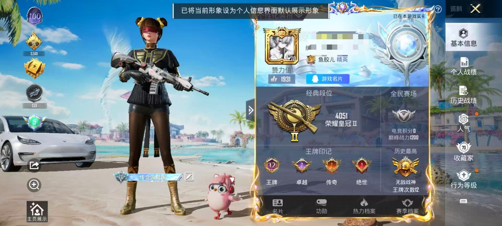 HPSJ3316923和平精英账号详情图2 HPSJ3316923和平精英账号详情图2