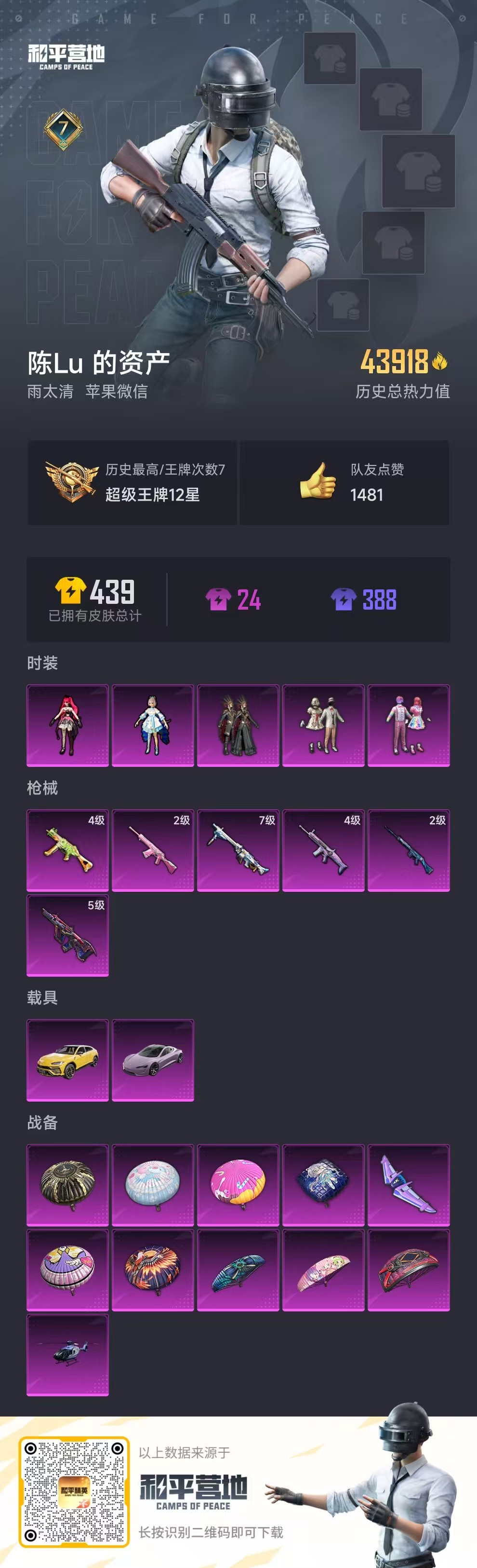 HPSJ3317647和平精英账号详情图4 HPSJ3317647和平精英账号详情图4