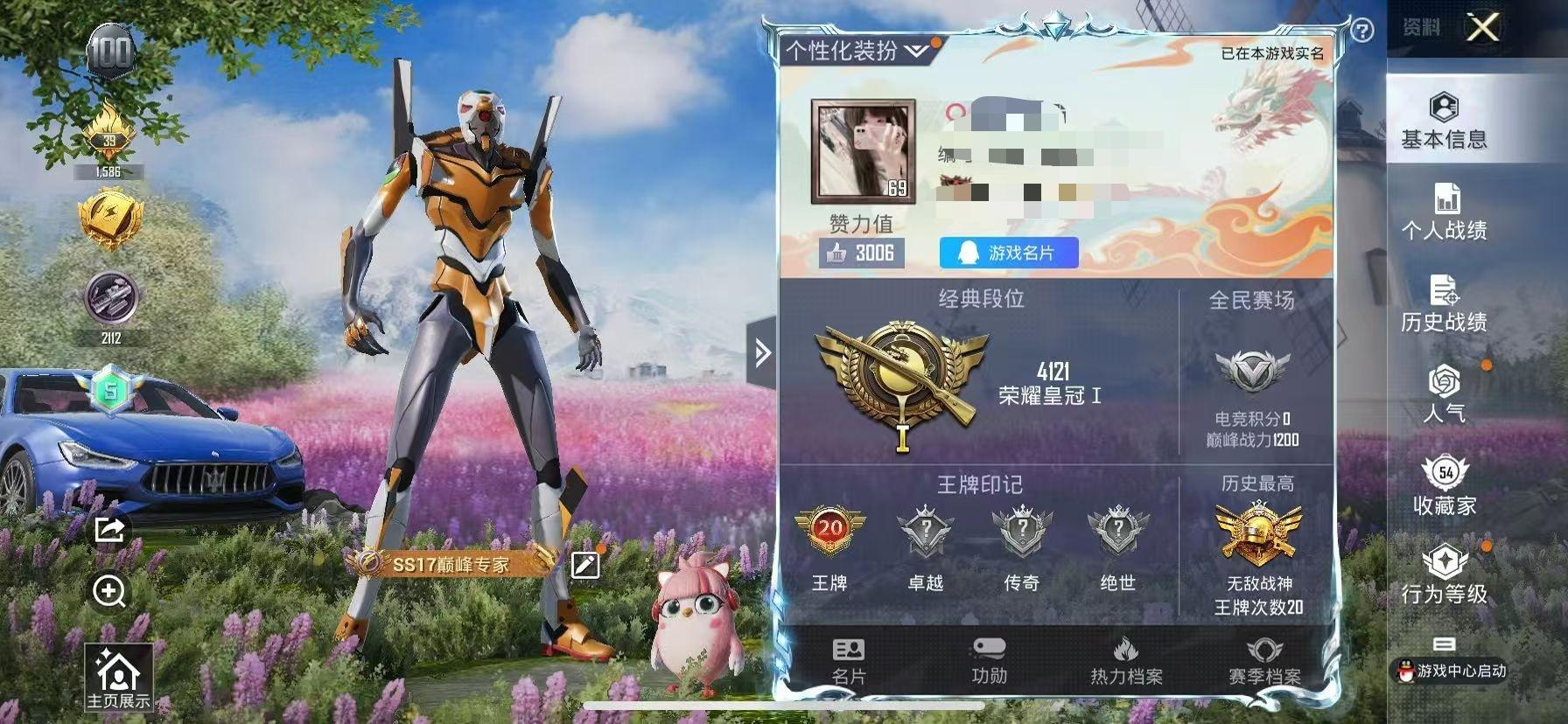 HPSJ3317509和平精英账号详情图2 HPSJ3317509和平精英账号详情图2