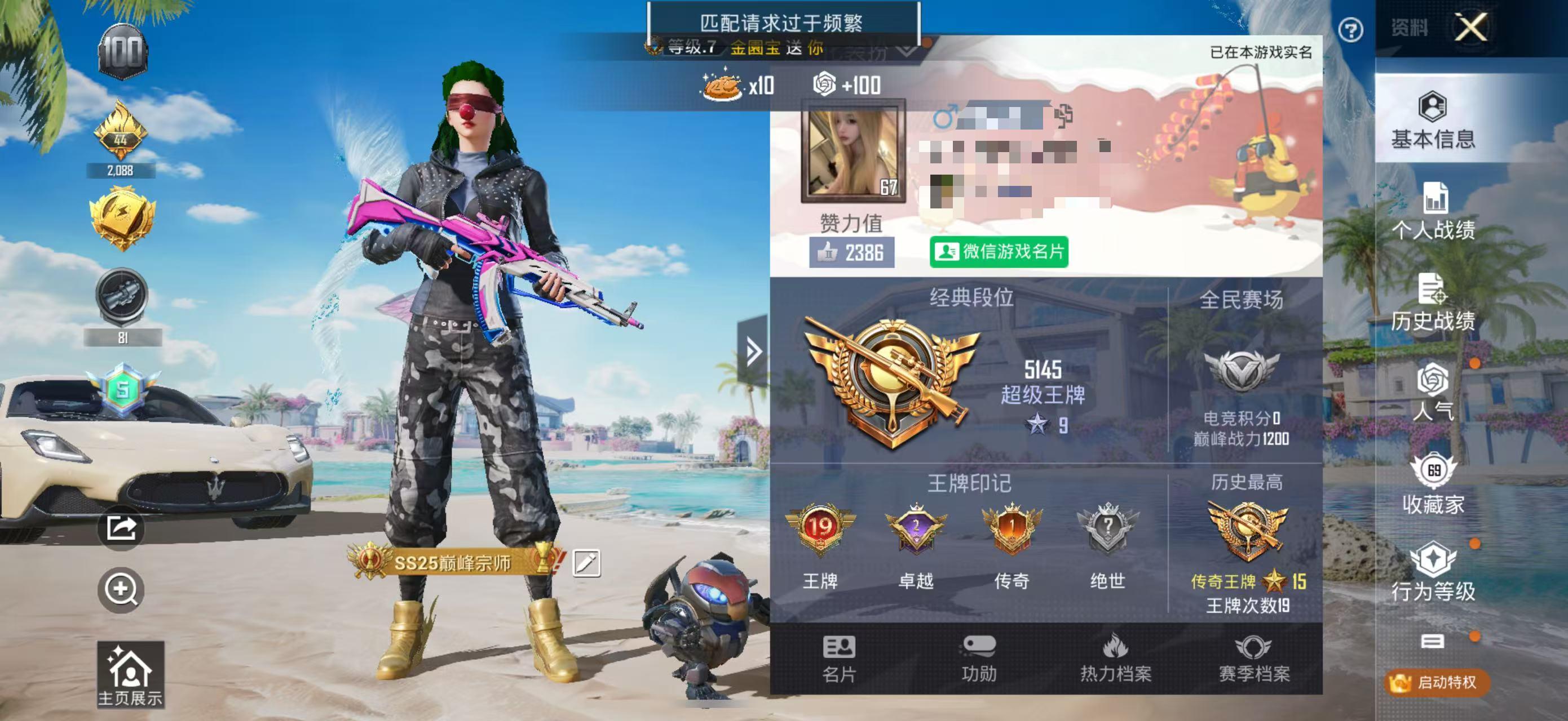 HPSJ3317678和平精英账号详情图2 HPSJ3317678和平精英账号详情图2