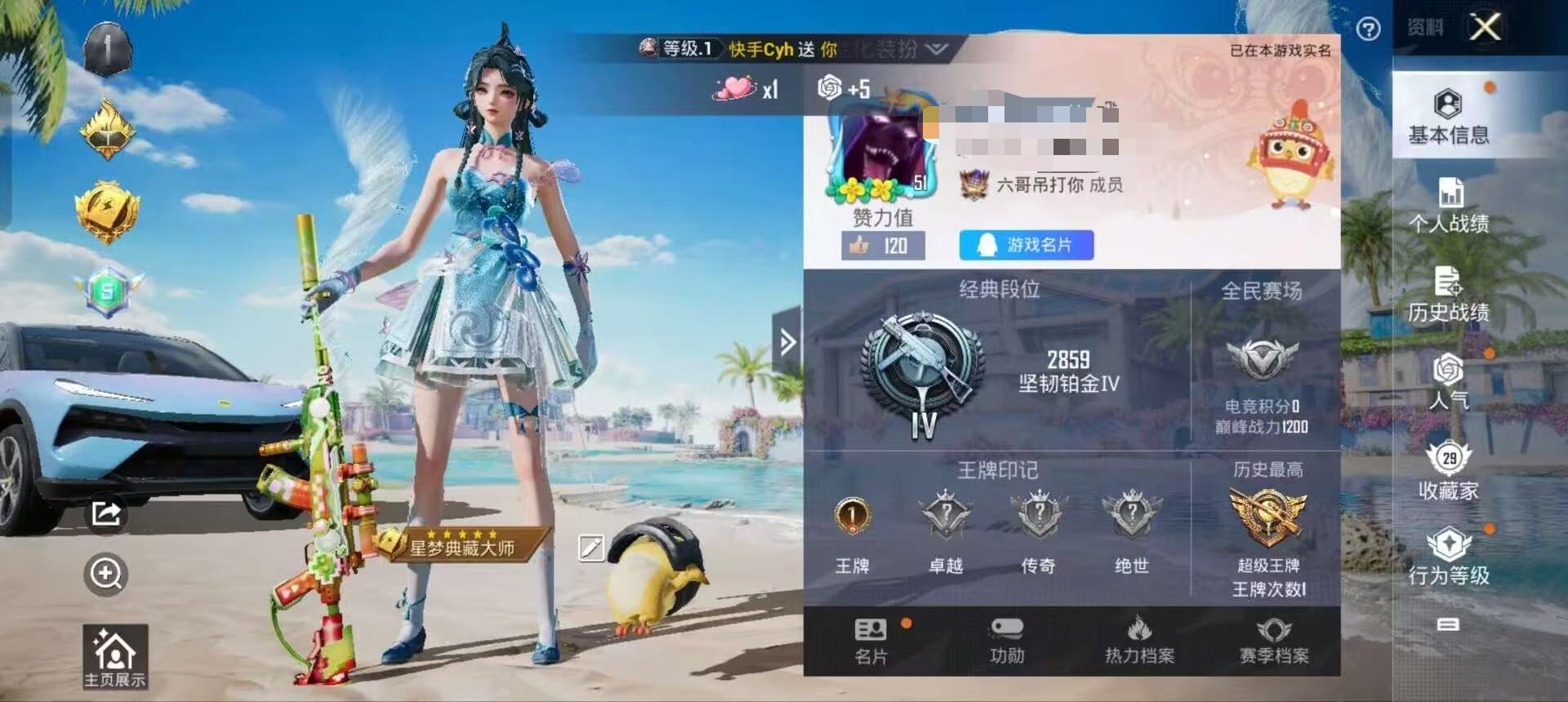 HPSJ3298645和平精英账号详情图2