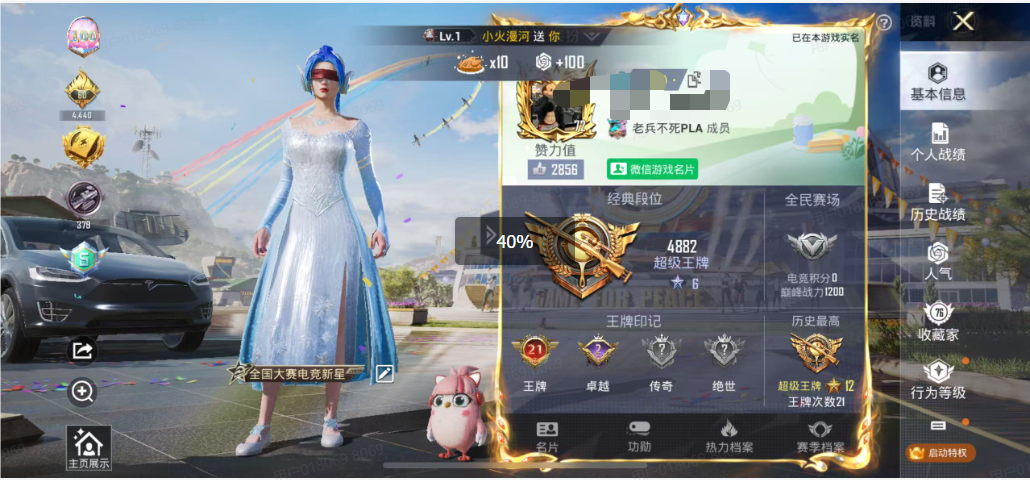 HPSJ3298812和平精英账号详情图2