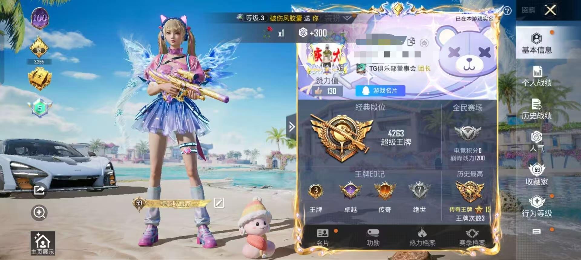 HPSJ3298718和平精英账号详情图2