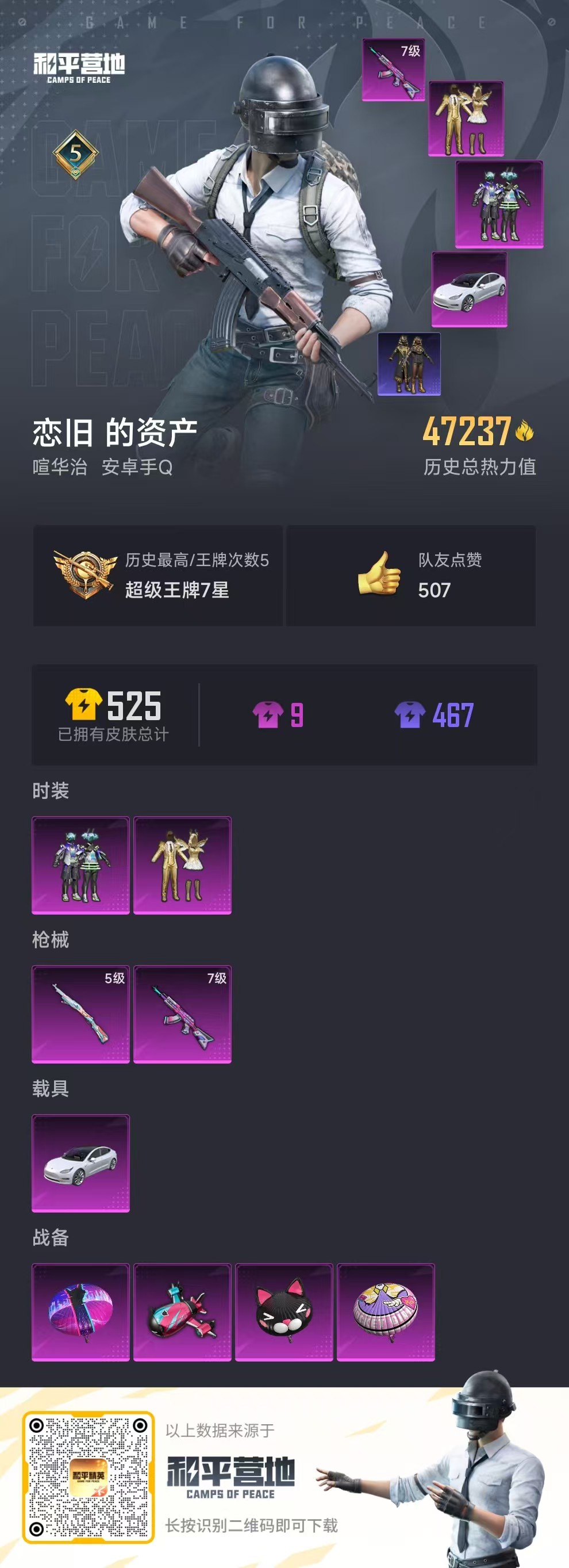 HPSJ3298809和平精英账号详情图3