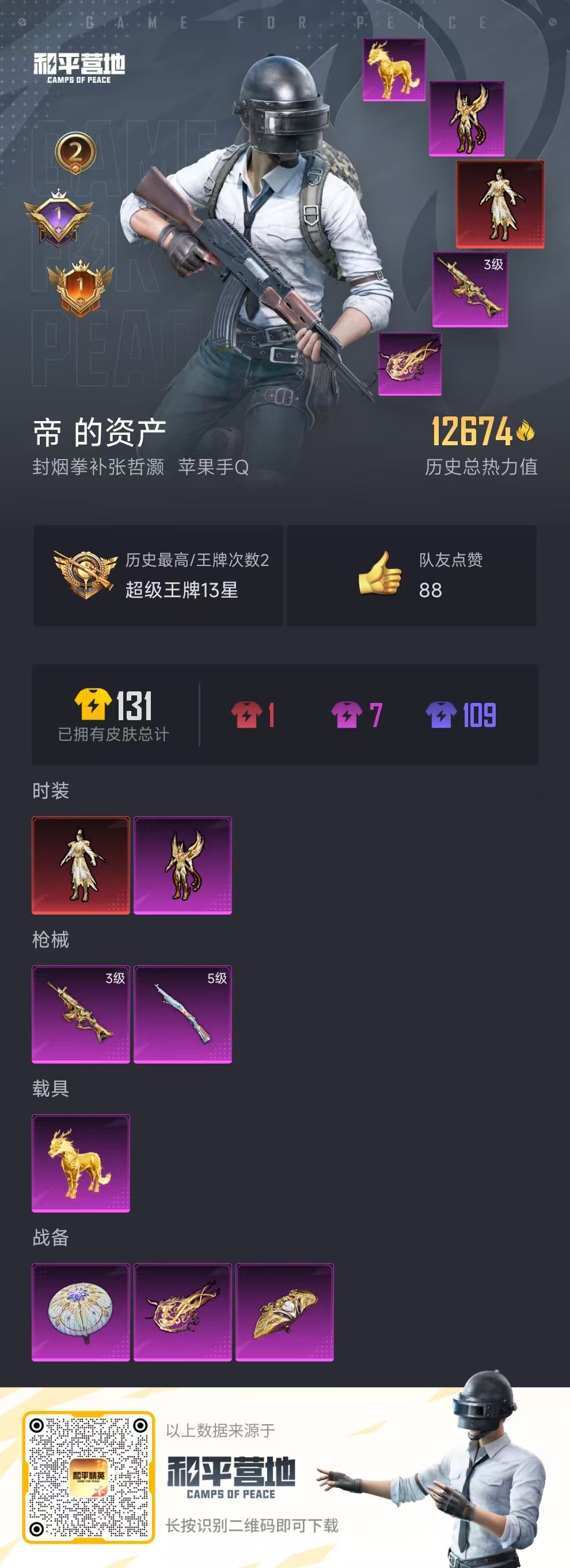 HPSJ3298716和平精英账号详情图3 HPSJ3298716和平精英账号详情图3