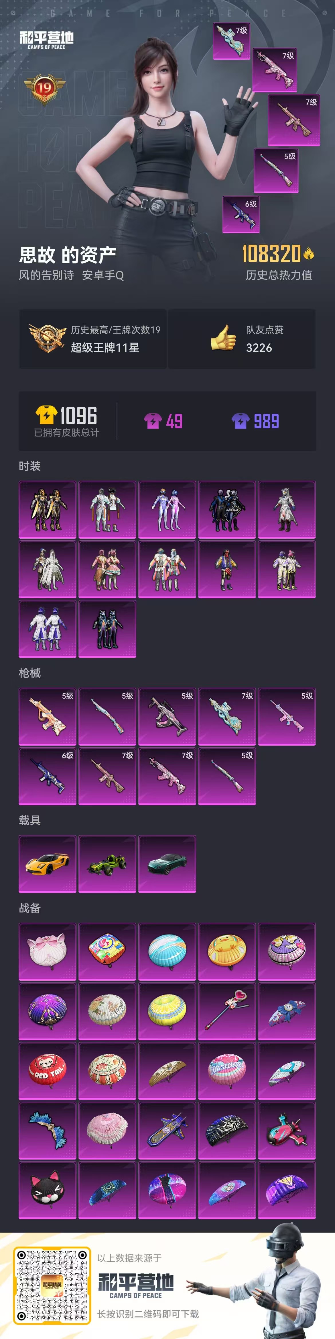 HPSJ3298794和平精英账号详情图3