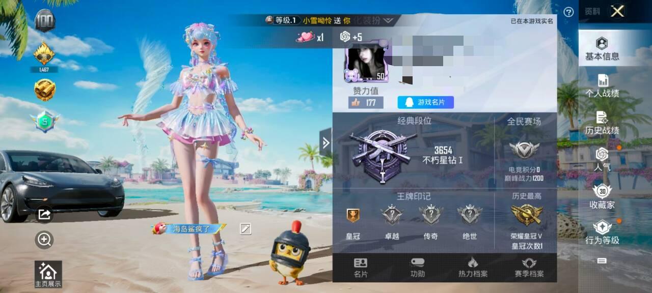 HPSJ3317935和平精英账号详情图2