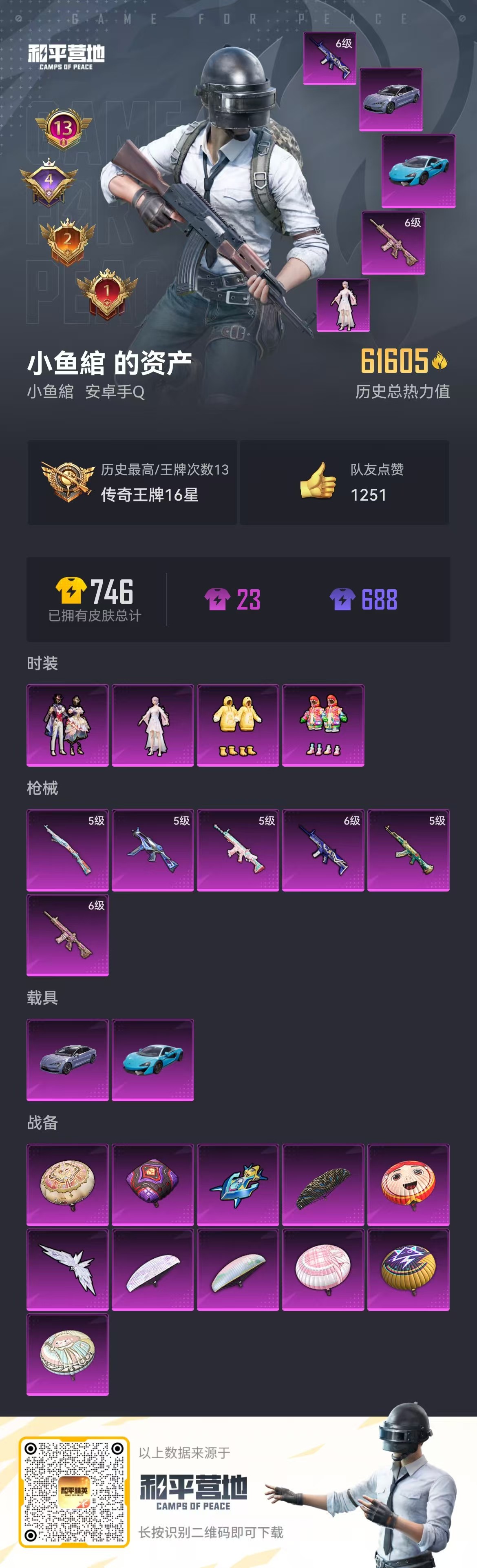 HPSJ3320008和平精英账号详情图3