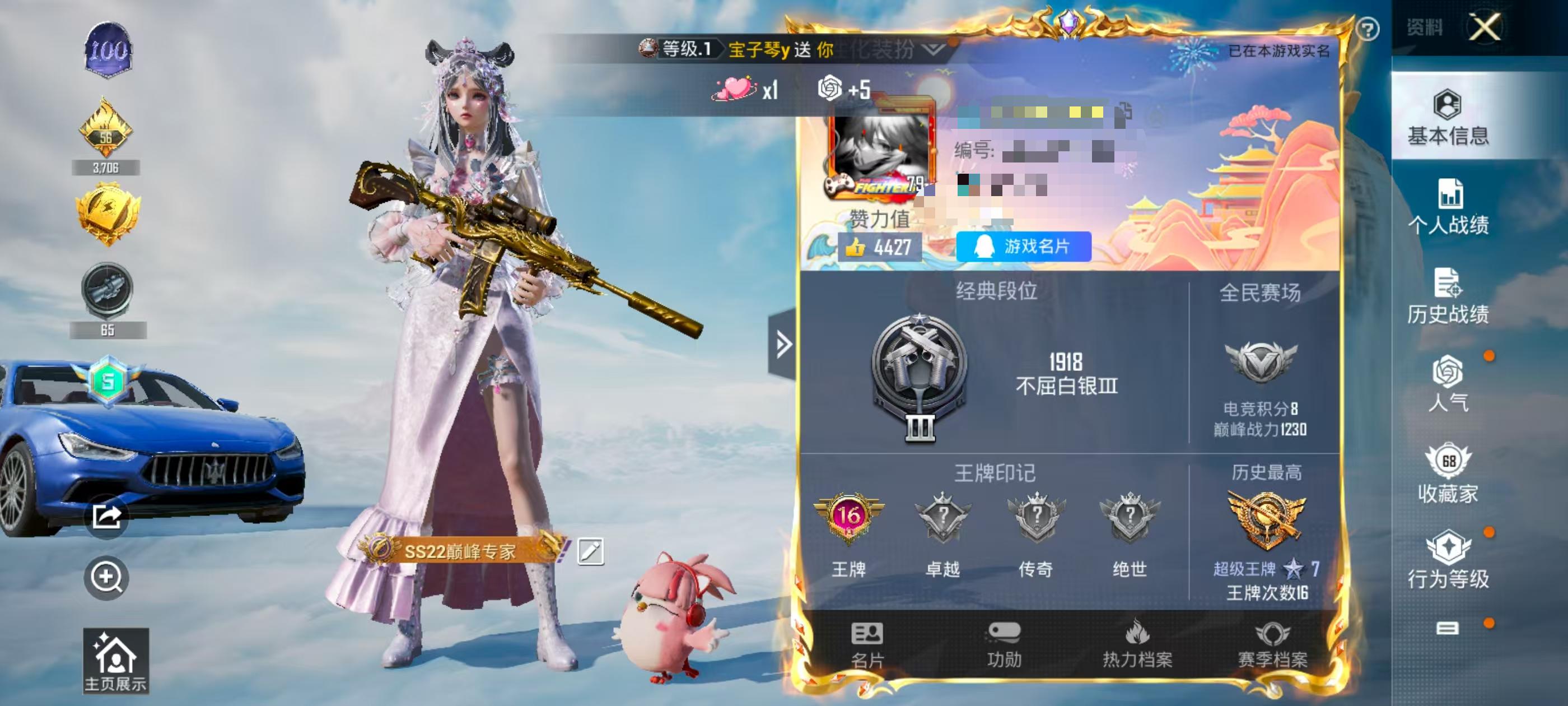HPSJ3319918和平精英账号详情图2 HPSJ3319918和平精英账号详情图2