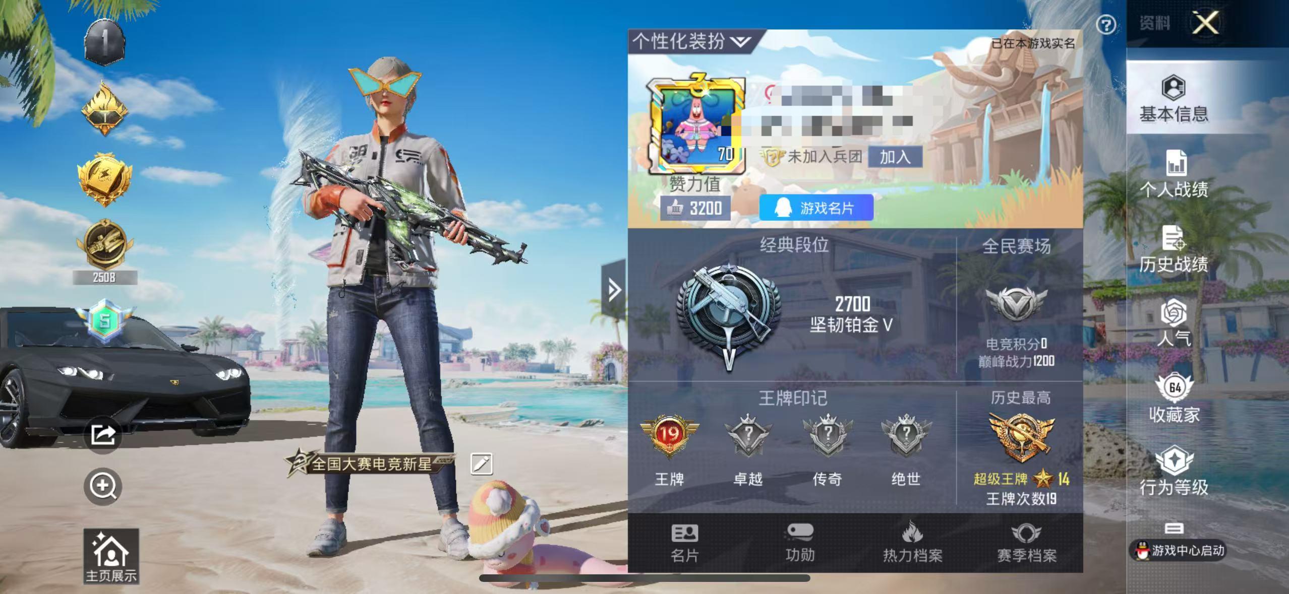HPSJ3322131和平精英账号详情图2