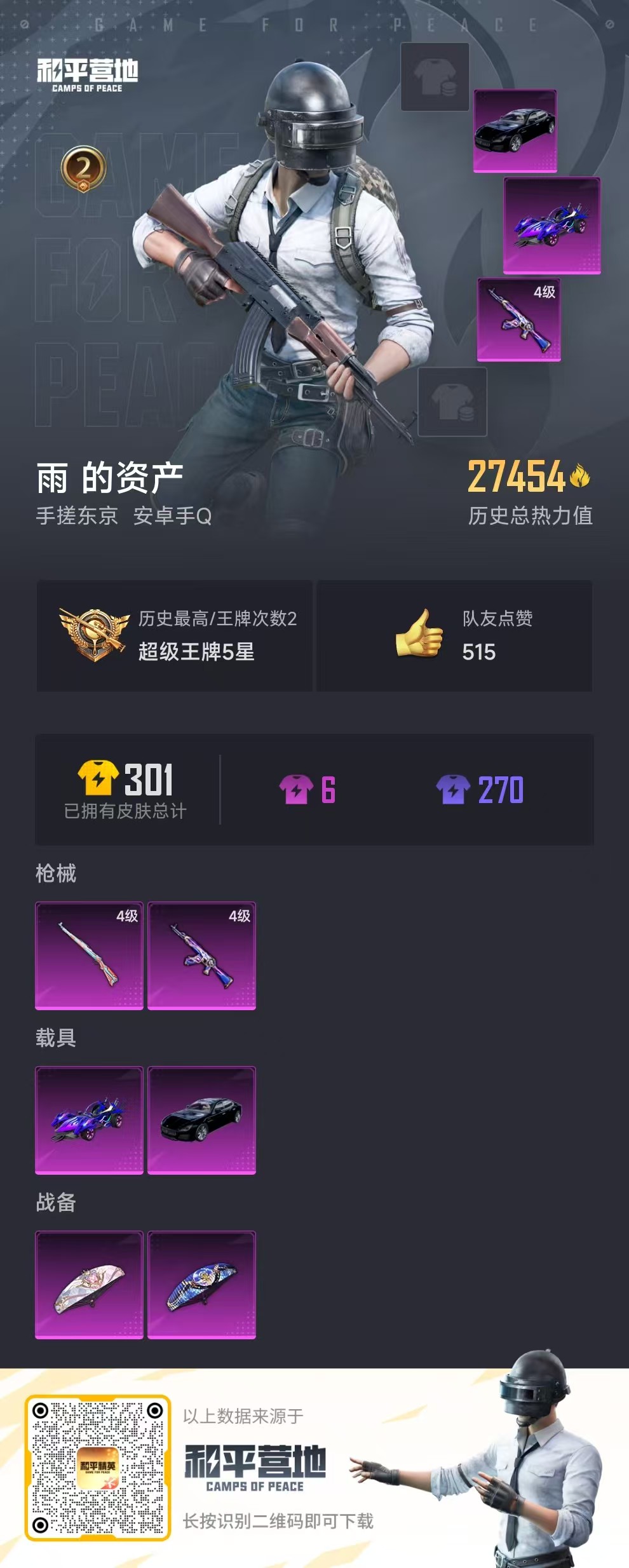 HPSJ3299747和平精英账号详情图3 HPSJ3299747和平精英账号详情图3