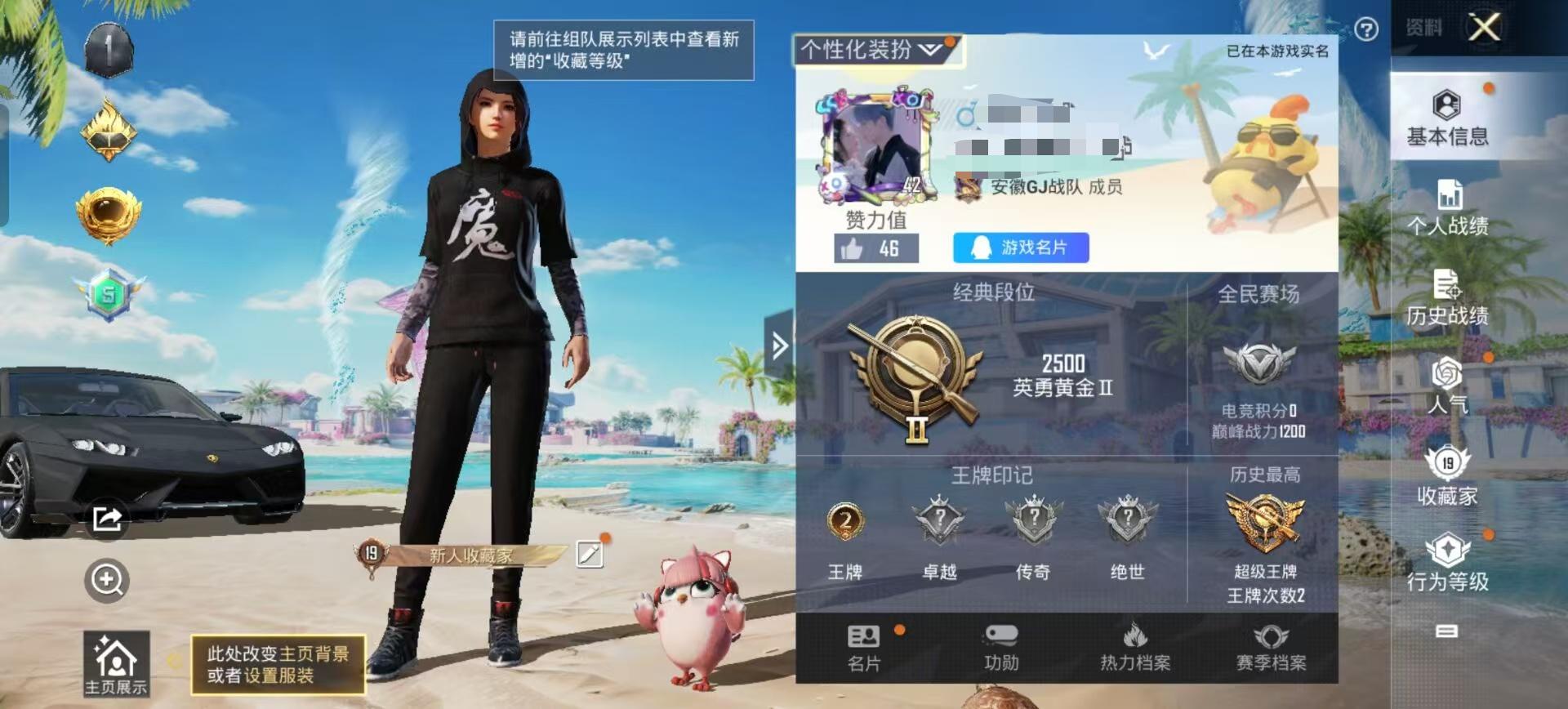 HPSJ3299812和平精英账号详情图2