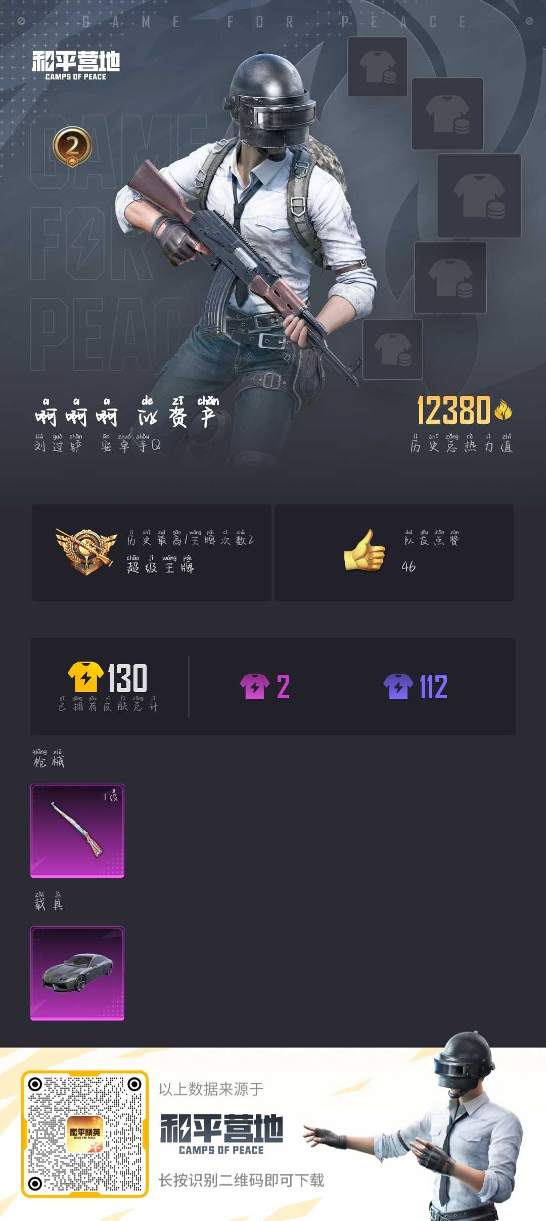 HPSJ3299812和平精英账号详情图4