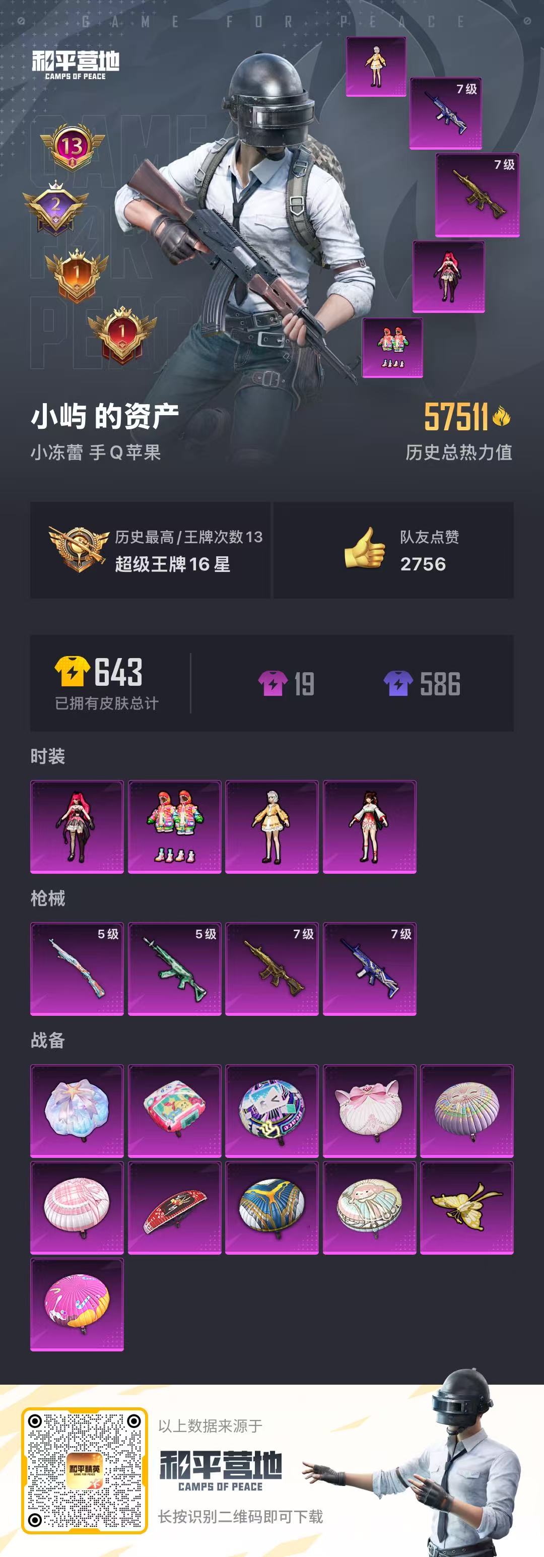 HPSJ3300245和平精英账号详情图2