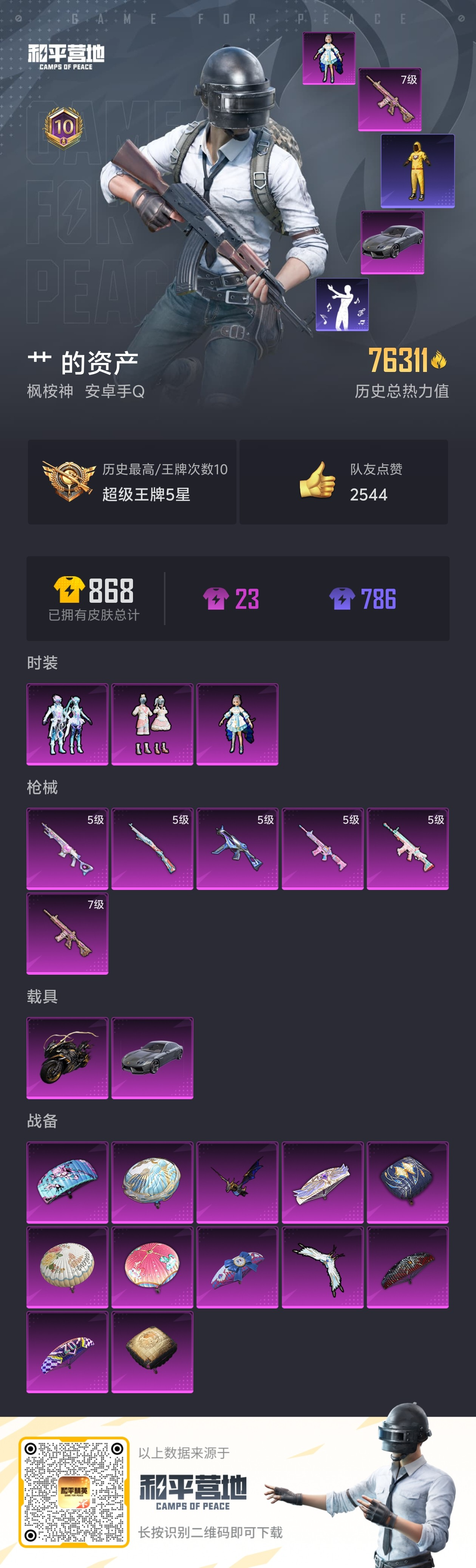 HPSJ3300226和平精英账号详情图4