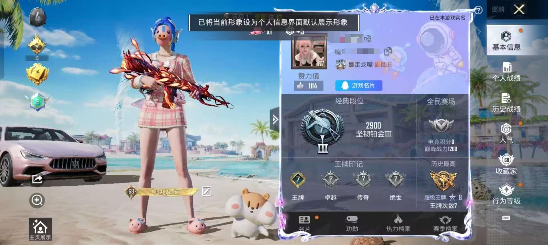 HPSJ3300306和平精英账号详情图2 HPSJ3300306和平精英账号详情图2