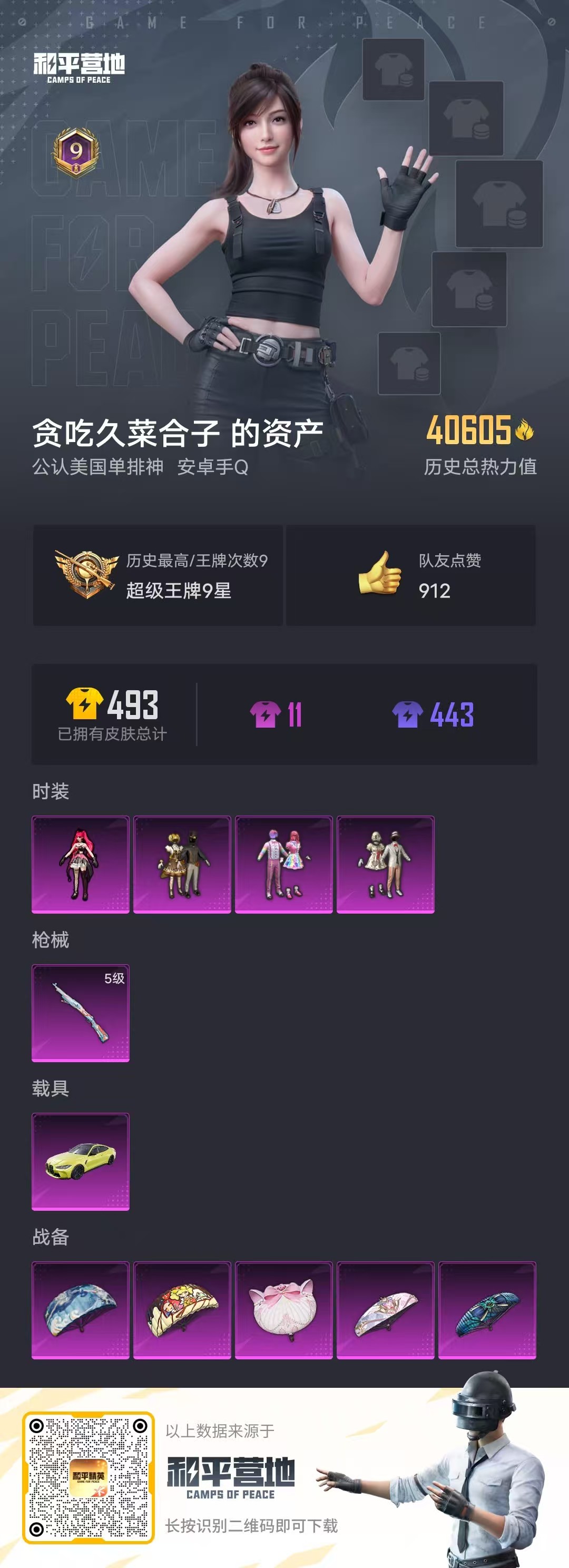 HPSJ3305679和平精英账号详情图3