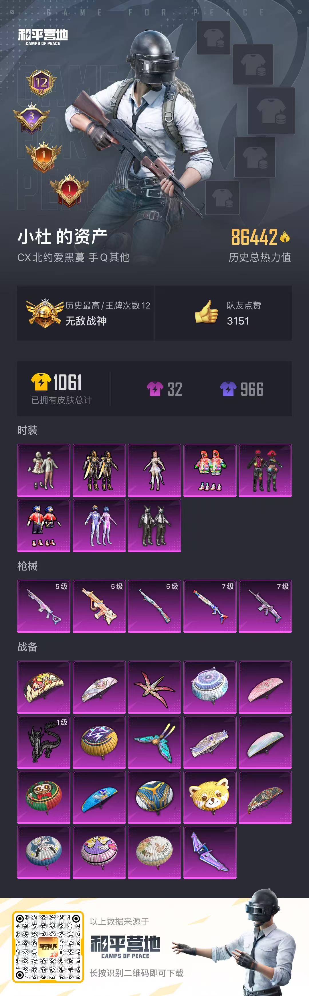 HPSJ3305673和平精英账号详情图3