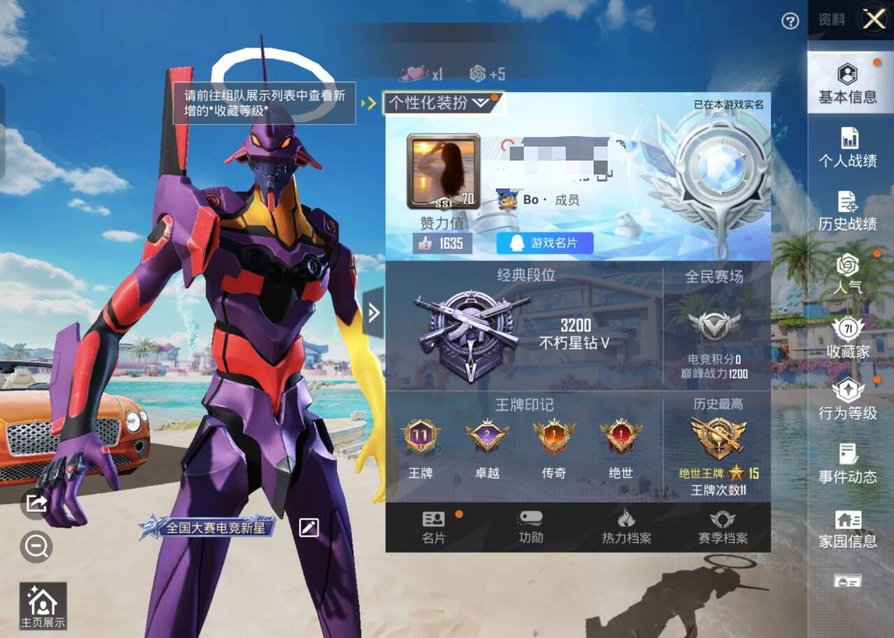 HPSJ3300815和平精英账号详情图2