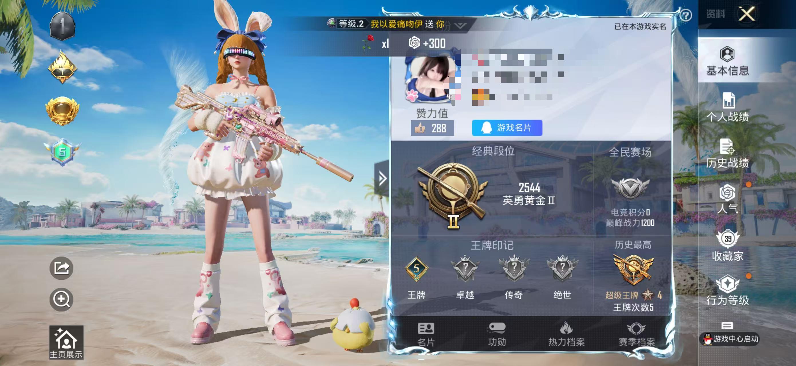 HPSJ3310837和平精英账号详情图2