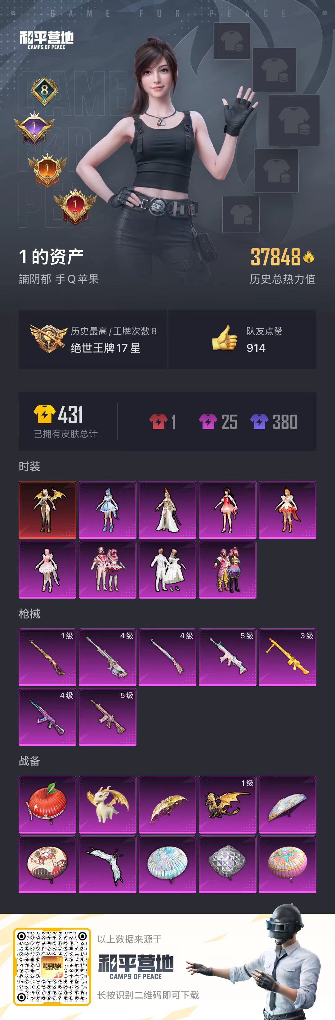 HPSJ3310015和平精英账号详情图4 HPSJ3310015和平精英账号详情图4