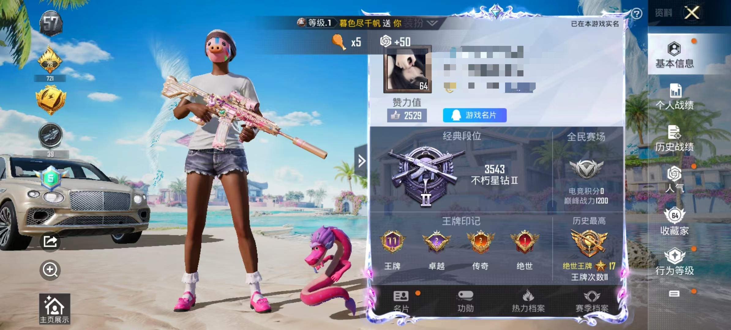 HPSJ3303365和平精英账号详情图2