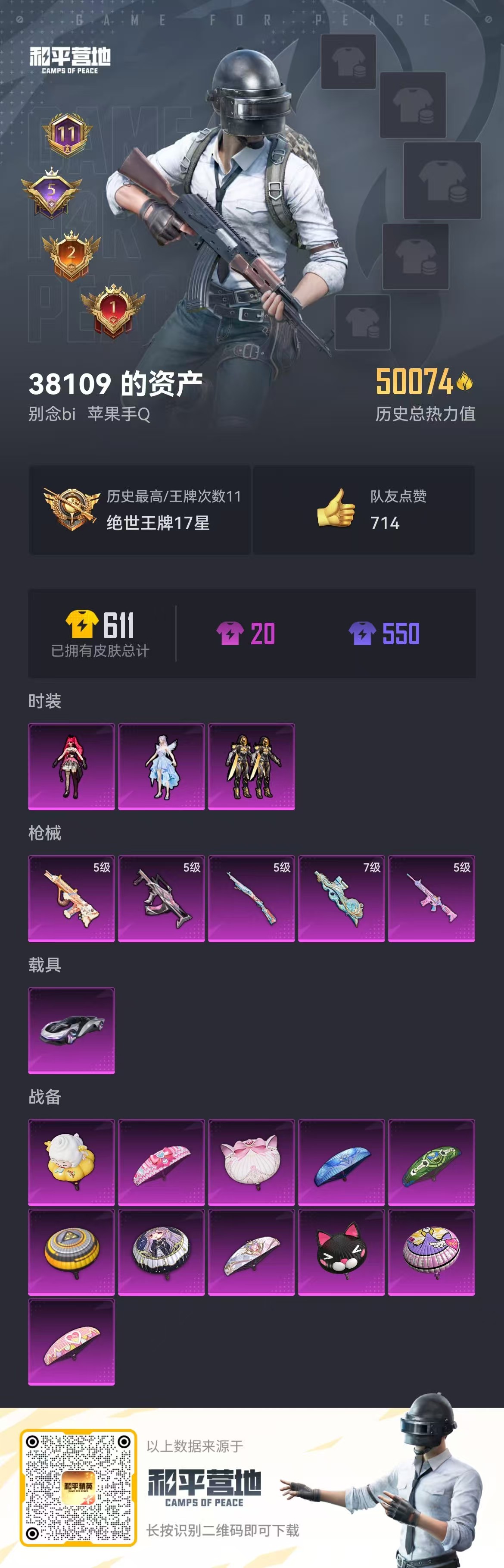 HPSJ3307531和平精英账号详情图3