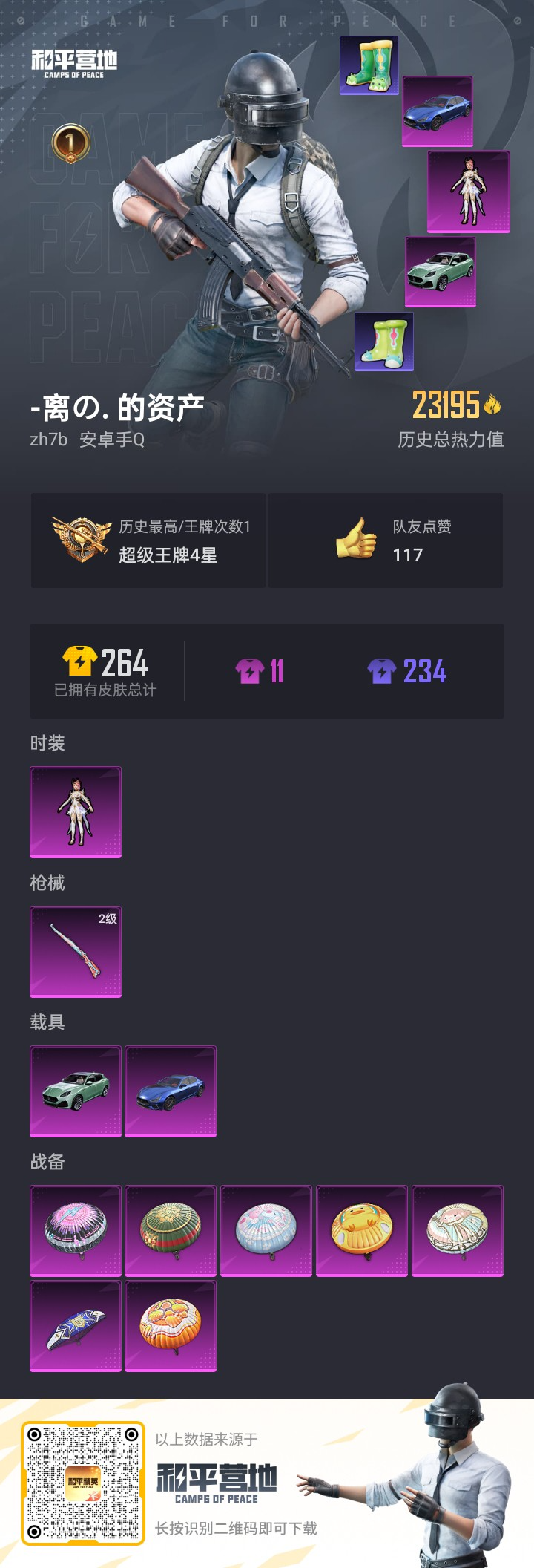 HPSJ3303422和平精英账号详情图4 HPSJ3303422和平精英账号详情图4