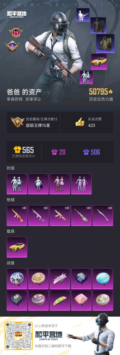 HPSJ3303459和平精英账号详情图3