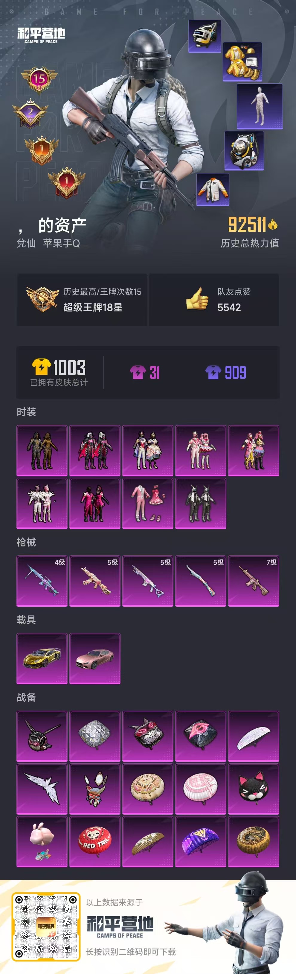 HPSJ3303554和平精英账号详情图3 HPSJ3303554和平精英账号详情图3
