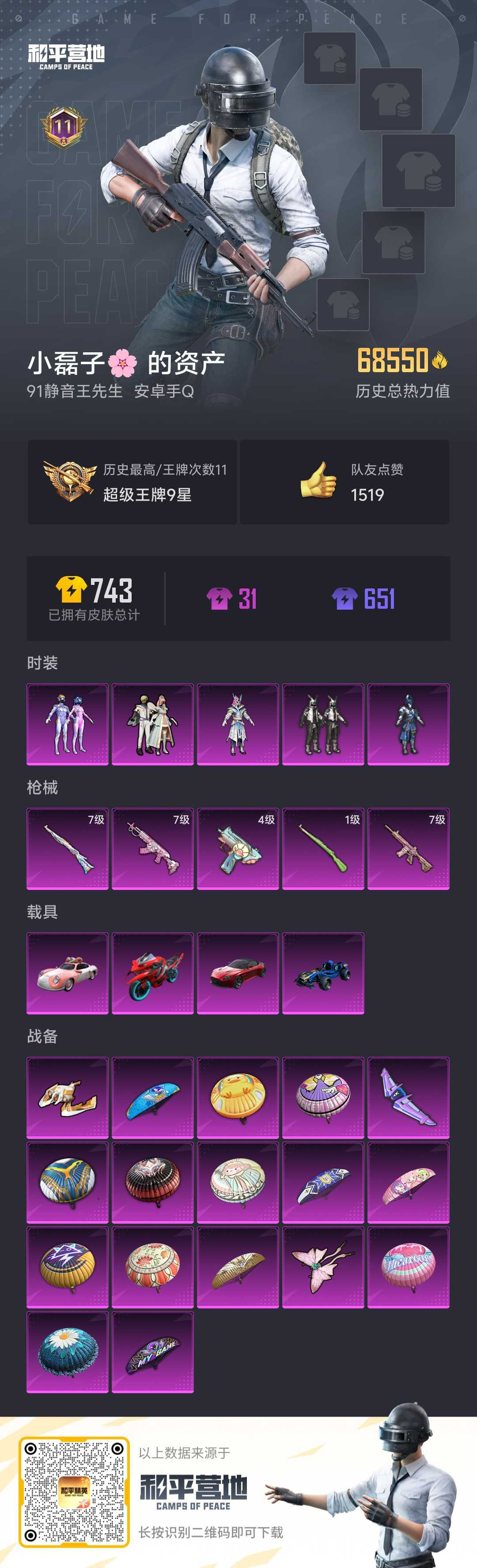HPSJ3303456和平精英账号详情图4