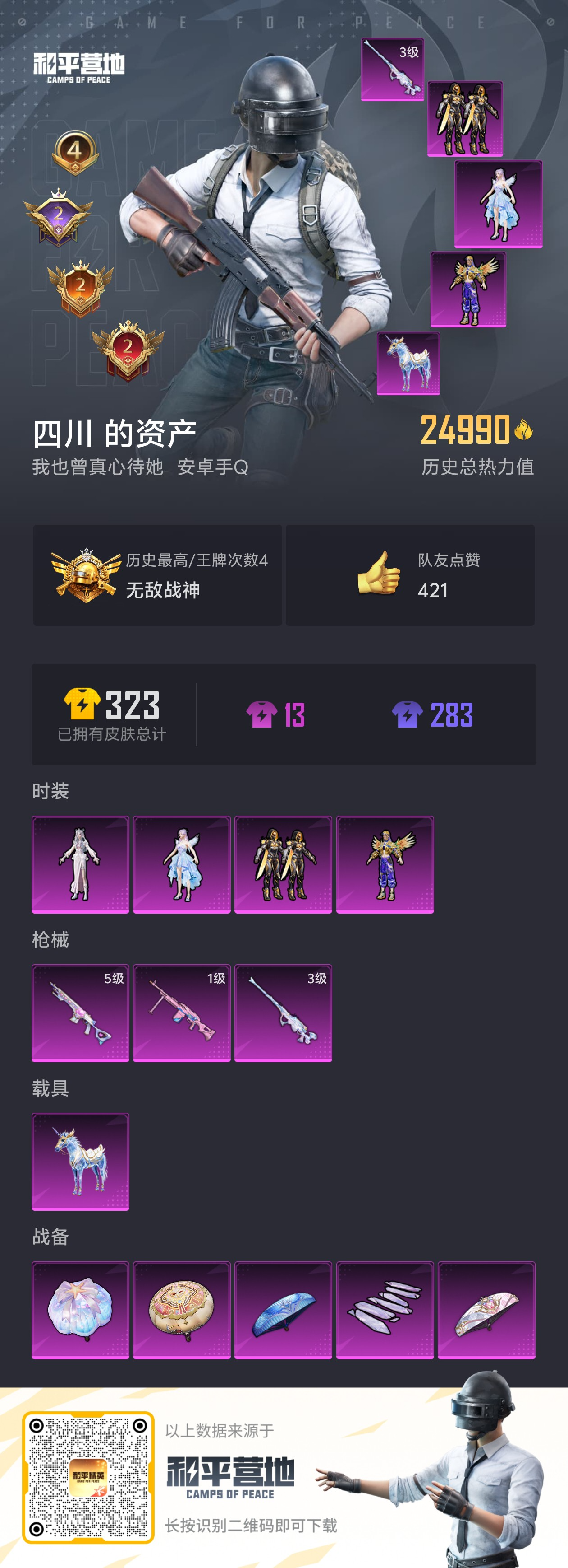 HPSJ3307971和平精英账号详情图2